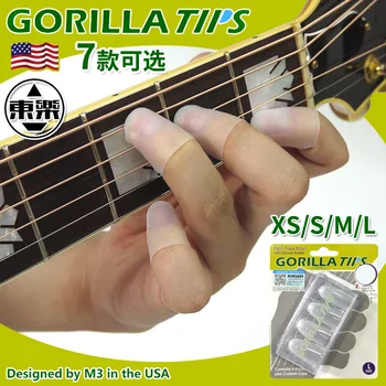 Gorilla Vihjeid IM Sõrme Kaitsmega Katta Selge/Sinine Valu Relier eest Kitarr Bass Ukulele Mängijad String Sõrme Valvurid 7
