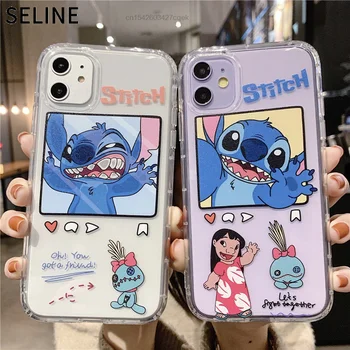 Disney Stitch Kawaii Armas Y2k Tüdruk Raku Mobiiltelefoni Case For IPhone 12 11 Pro Max X XS SE XR Juhtudel Katta Naine Naine Esteetiline 12
