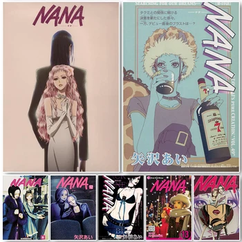 Nana Retro Plakati Kujundusest Lõuend Kunsti Maali Seina Art Pilte, HD Pildid Jaapani Anime Rolli Näitaja elutuba Kodu Kaunistamiseks