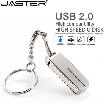Roostevabast Terasest Brand New JASTER USB Flash Drive 32GB 64GB Pen Drive 16GB Pendrive Veekindel Hõbe Memory Stick Äri Kingitus 7