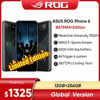ASUS ROG Telefon 6 BATMAN Limited Edition 5G Mäng Telefon MediaTek Dimensity 9000+ 165Hz AMOLED Ekraan nutitelefoni