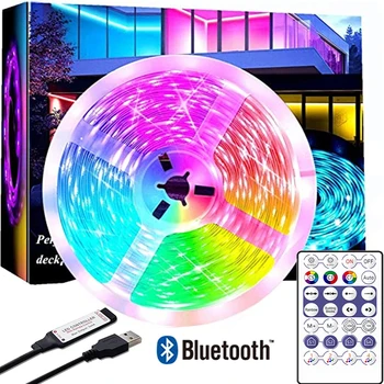 LED Valgus USB-Bluetooth-5V 5050 2812 SMD LED RGB Tuled Paindlik LED Lamp Lint Lint RGB Toas TV Töölaua Ekraani Taustvalgustuse 12