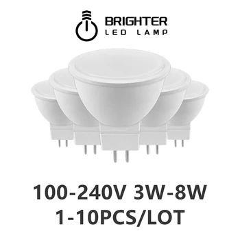 1-10tk Tehase otsene LED spot valgus, MR16 100V-240V 3W 5W 6W 7W 8W kõrge helge soe valge valgus asendada 50W 100W halogeen lamp