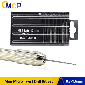 CMCP HSS Twist Puuriterad 0.3-1.6 mm Mini Mikro-Drill Bit Set Alumiinium Käe Puuri Mudel Käsitöö Juhul Vahend Mini Drill Bit 7