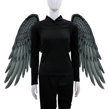 Mitte-Riidest 3D Halloween Suur WingsAngel Kurat Täiskasvanud Mardi Gras Teema Poole Suured Mustad Tiivad Cosplay Kostüüm Tarvikud
