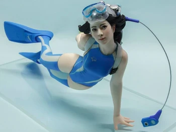 1/8 kaasaegne tüdruk koos ujuda (pikkus 140mm ) Vaik joonis Mudel komplektid Kääbus gk Unassembly Värvimata 12
