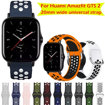 20mm Rihm Silikoonist Watchband jaoks Huami Amazfit GTS 2 Smart Käepaela Asendamine Käevõru Bänd Kiire paigaldus tarvikud 12
