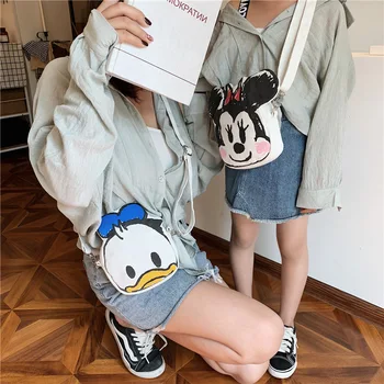 Uus Disney Mickey mouse lady peace lõuend kott tüdruk messenger õlakott, minnie kott lady piilupart Donald käekott rahakott 10