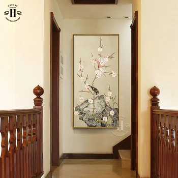 Hiina Stiilis Lõuend Print Maali Poster Mägi, Lilled, Maastik Lind Suured Seina Pilte Art Veranda Tuba Kodu Kaunistamiseks 10
