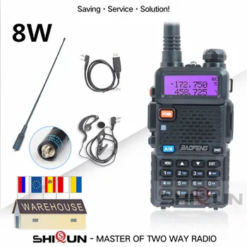 Baofeng Raadiod 8W UV-5R Walkie Talkie 10 Km UHF-VHF UV5r CB Ham Raadio Taktikaline Tri-Power Bänd Kõrge Keskmine Madal Uv-5r UV-9R UV-82
