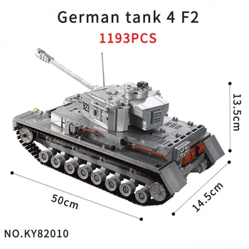 KAZI KY82010 1193+TK ehitusplokid saksa Panzer 4 F2 Tank Mudel ehitusplokk Mänguasjad Lastele Kingitusi poiss ABS tekstuur Lahe 14