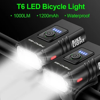 T6 LED Jalgratta Valgus 1000Lumen 1200maH Esi-Ja Tagumise Jalgratta Kerge Laetav Lanterna Bicicleta Jalgrattasõit Taga Taskulamp, Lambi 13