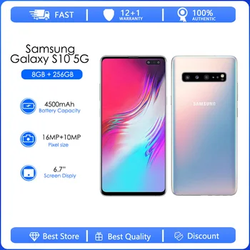 Samsung Galaxy S10 5G Renoveeritud Originaal-G977B Ühe Sim-8GB 256GB 4G Android Telefon 6.7