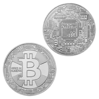 Bitcoin hõbetatud Münt Mälestusmündid Laekuva Suveniirid ja Kingitused CGMiner Bitcoin Cryptocurrency Krüpto Mündi 16