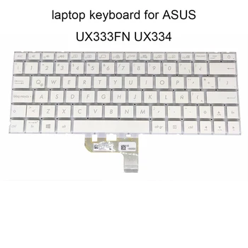 Tagantvalgustusega Klaviatuur UX333 ASUS Zenbook 13 UX334 LA ladina-valge Sülearvuti klaviatuurid koos Kruvi Post 0KNB0 162GLA00 uus 15