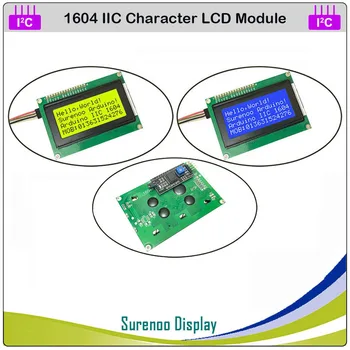 Serial IIC / I2C / TWI 1604 164 16*4 Märgi LCD Moodul Ekraan Kollane Roheline Sinine Taustvalgus Arduino 14