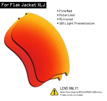 SmartVLT Polariseeritud Päikeseprillid Asendamine Läätsed Oakley Flak Jacket XLJ - Fire Red
