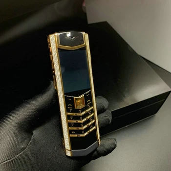 K8 SIGNATURE S GOLD SILLUTADA BAGUETTE TEEMANTIDE High-end Kohandatud Mobiiltelefoni Luksuslik Sümbol Edukad ärimehed