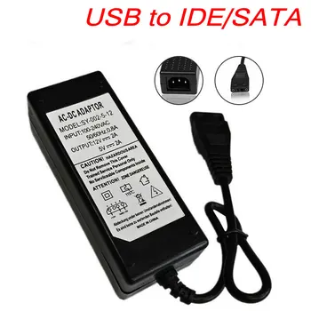 12V 5V 2A USB IDE SATA Toide Adapter AC 100-240V Hard-Drive HDD CD-ROM Optilise Draivi 10