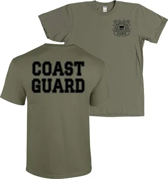 2018 Uus Meeste T-Särk USCG USA rannavalve Pitsat ja Suured Tähed Ees Tagasi Sõjaväe Roheline T-Särk USA-s 4