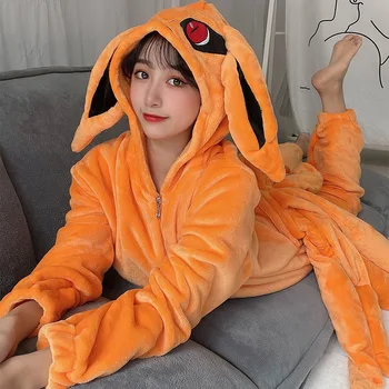 Anime Cosplay Kurama Üheksa Sabaga Rebane Pidžaama Unisex Halloween Kostüümid Lapp Kodu Sleepwear Jumpsuits Pool Nightgowns Ülikond 12
