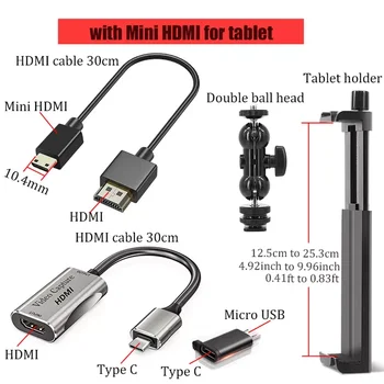 Android Telefon, Tahvelarvuti, nagu Kaamera Ekraan Videokaamera HDMI Adapter Vlog Youtuber Filmitegija DSLR Video Capture Kaart 9