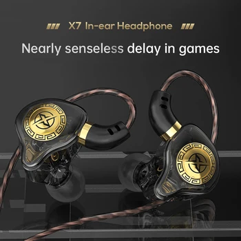 HiFi Sport Kõrvaklapid 3,5 mm Vask Juhi Kõrva Kuular Töötab Mikrofoniga Peakomplekt muusika Earbuds 3