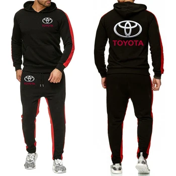 Meeste Toyota Logo Spordirõivad Dressipluus Topp + Sweatpants Meeste Puuvillased Vabaaja Kohandatud Pullover Sätestatud Meeste ja Naiste Riided 7