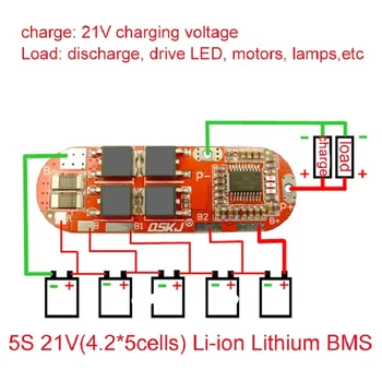 BMS 1S 2S 10A 3S 4S 5S 25A BMS 18650 Li-ion Lipo laetav Liitium Aku Kaitse Circuit Board Moodul PCB PCM-Polümeer BMS Moodul
