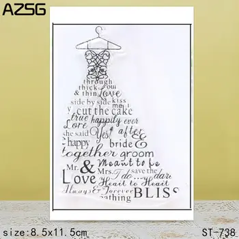 AZSG Pulm kleit Selge Margid/Tihendid DIY Scrapbooking/Kaardi Tegemine/Album Dekoratiivsed Silikoon Tempel Käsitöö