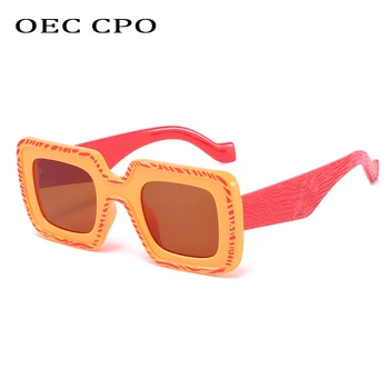 OEC CPO Moe Oranž Väljak Päikeseprillid Naistele Klassikaline Punk Päikeseprillid Meeste Vintage Tooni Naiste Prillid Oculos UV400 O926 7