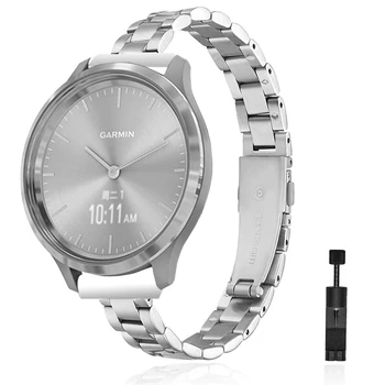 Naiste Õhuke Roostevabast Terasest Watchband eest Garmin Vivoactive 3 4 HR Vaata Metallist Randmepaela Aktiivselt Liikuda Venu 2 Esiliistu 20/22mm
