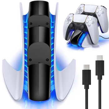 Kiirlaadija puhul PS5 Kosmoselaev Töötleja Wireless Dual Laadimine USB Cradle Dock Station Sony PlayStation5 mäng draiverid Juhtnuppu