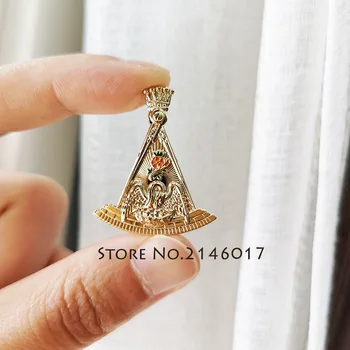 Masonic Rinnamikrofon Pin-18 Kraadi Societas Rosicruciana Rosicrucian Ühiskonna Freemason Tõusis Square Kompass Crown Sõrmed Sõle Badge) 4