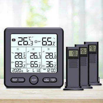 Sise Digitaalne Ilmajaamas Termomeetri Temperatuuri-Niiskuse Mõõtja Indoor Outdoor Sensor Kodu Hygrometer Meeter Kodu 4