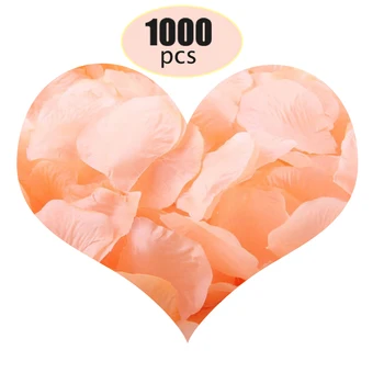 1000 tk/palju Kunstlik Silk Virsik Roosi Kroonlehed Pulm Babyshower Champagn Konfetit Tabel Hajumine Kodu Poole Flora Lehe Pruudi 5