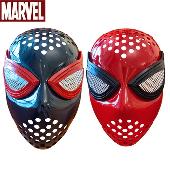Spider Man Cosplay Maskid Raud Spiderman Faceshell Cos Mask Kiiver Kostüüm Aksessuaar Elastsed Rihmad Punane Must Nägu Katta Kingitused 16