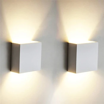 Seina Lamp 6W Led Alumiiniumist Sise-Üles Alla Valge Must Moodne Kodu Trepid Magamistuba Öö 3