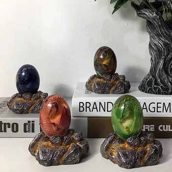 Lava Dragon Egg Dekoratiivne Kogumine Decor Dinosaurus Muna Kuju Vaik Dragon Muna, Crystal Minerale Gemstone Reiki Kodu Kaunistamiseks 3