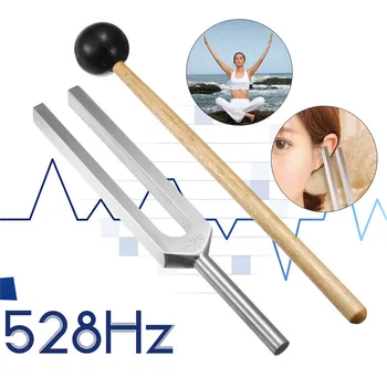 Alumiinium Meditsiini-Tuning Fork Tšakra Haamer Ball Diagnostika 528HZ Koos Vasara Set Närvisüsteemi Testimine Tuning Fork Tervishoid 3
