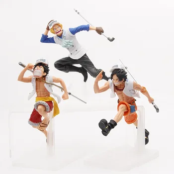 Anime, Joonis Luffy One Piece Ace Sabo Tegevus Arvandmed Mereväe Töötab Kolm Venda Figuriin Mudelid Pakendada Mänguasjad Lastele Kingitused 13