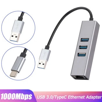 1000Mbps USB 3.0 Kaabel-USB-TypeC, Et Rj45 Lan Ethernet Adapter Võrgu Kaart USB-Splitter For PC Macbook Windows 10 Sülearvuti USB Hub 12