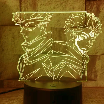 Anime Jujutsu Kaisen 3D Led Night Light Tuba Deco Sünnipäeva Kingitus Jujutsu Kaisen Anime Lamp Yuji Itadori Manga Kingitused 9