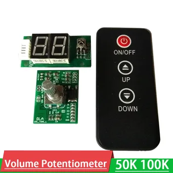 100K / 50K Kahekordne Digitaalne Potentsiomeeter Kaugjuhtimispult helitugevuse Tooni led-ekraan + RF Infrapuna kaugjuhtimispult F/ Võimendi heli 9