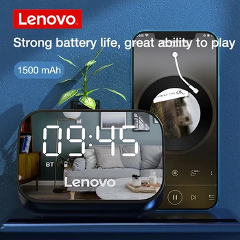 Lenovo Kaasaskantav Bluetooth Kõlar TS13 Bass LED Äratuskell Kõlar Sisseehitatud Mic Stereo Surround Kõlarid Magamistuba 11