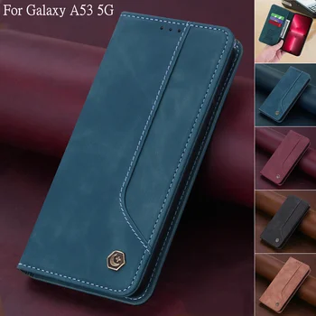 Naha Puhul Samsung Galaxy A53 5G SM-A536 53 Magnet Klapp Äri Telefoni Kata Kott Raamat Stiilis Rahakott Kaardi Omanik Etui 1
