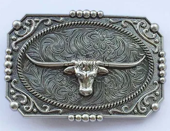 Uus Vintage Vana hõbe Bull Lääne Kauboi Pandla 4