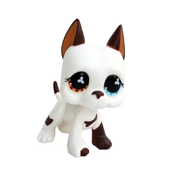 LPS KASS Haruldane originaal Littlest pet shop Nupp pea mänguasjad Koor valge dogi koer #577 kollased, sinised silmad, vanu mänguasju lastele
