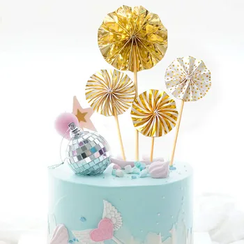 4tk/palju Mini Kook Paberi Fänn Torukübar Kids Sünnipäeva Lipud Baby Shower Kook Cupcake Toppers Pulm Teenetemärgi Kasuks Tarvikud 8