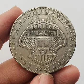 1893 Ekslemine Mündi Kolju Ingel Tiivad hõbetatud Mälestus Laekuva Mündi Kingitus Õnnelik Väljakutse Mündid